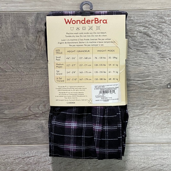 Wonderbra Opaque Plaid Tights NWT - Picture 3 of 3